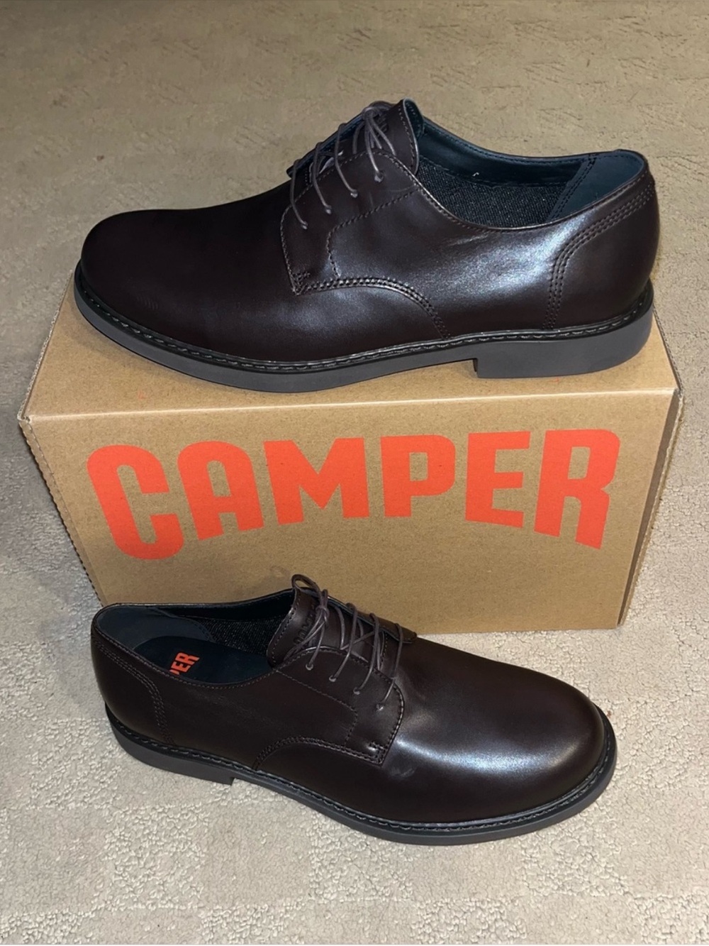 Camper Neuman Plain Toe Derby Dark Brown Men’s Size 8 or EU 41